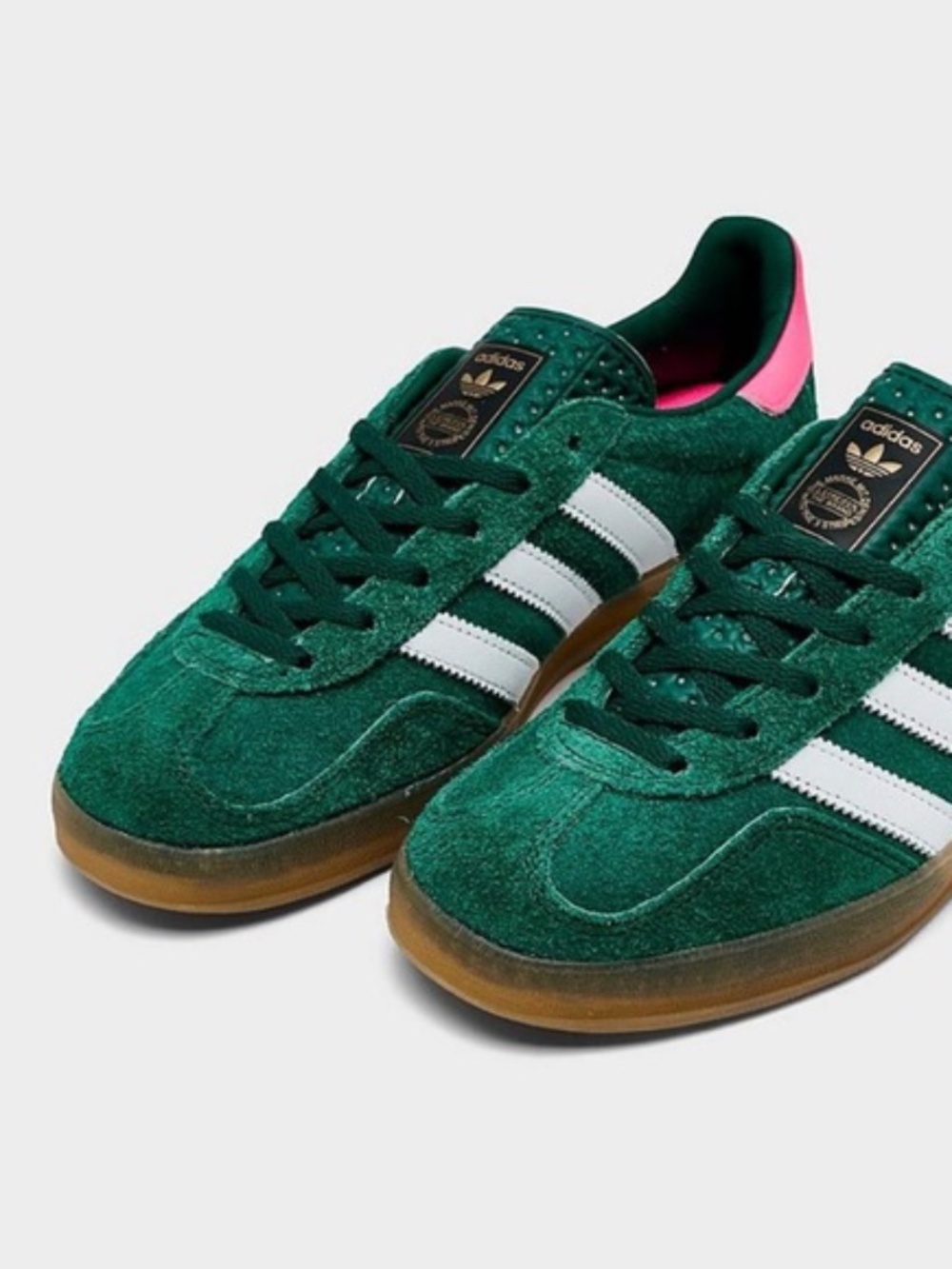 💚💗 ADIDAS GAZELLE INDOOR GREEN PINK Original Wales Samba Bonner Sneakers